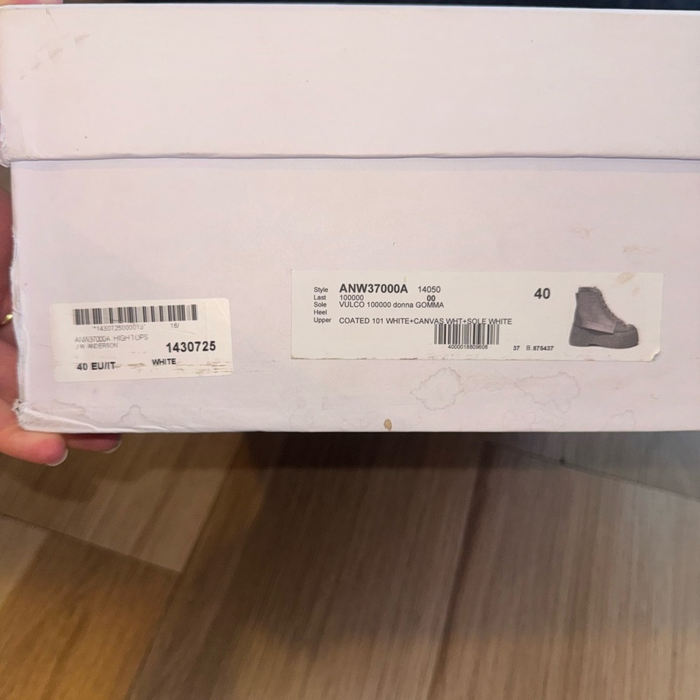JW Anderson Women's Off-White High-Top Sneakers - Picture 6 of 6